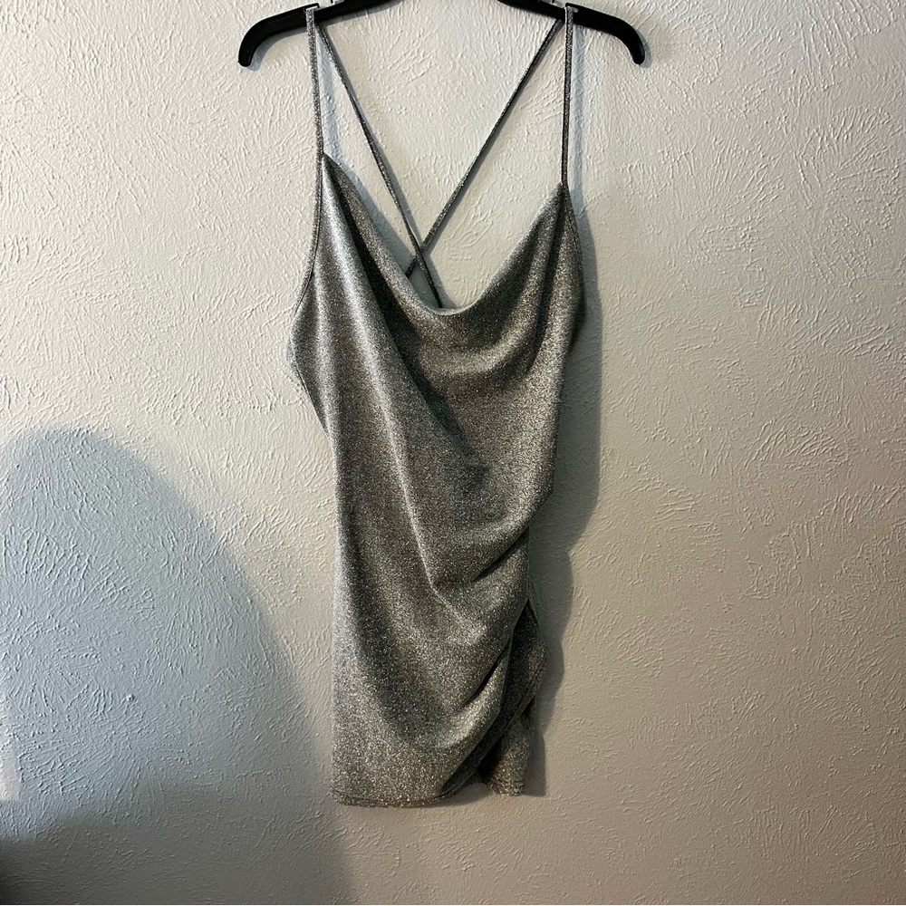 Silver Sparkly Bodycon Dress